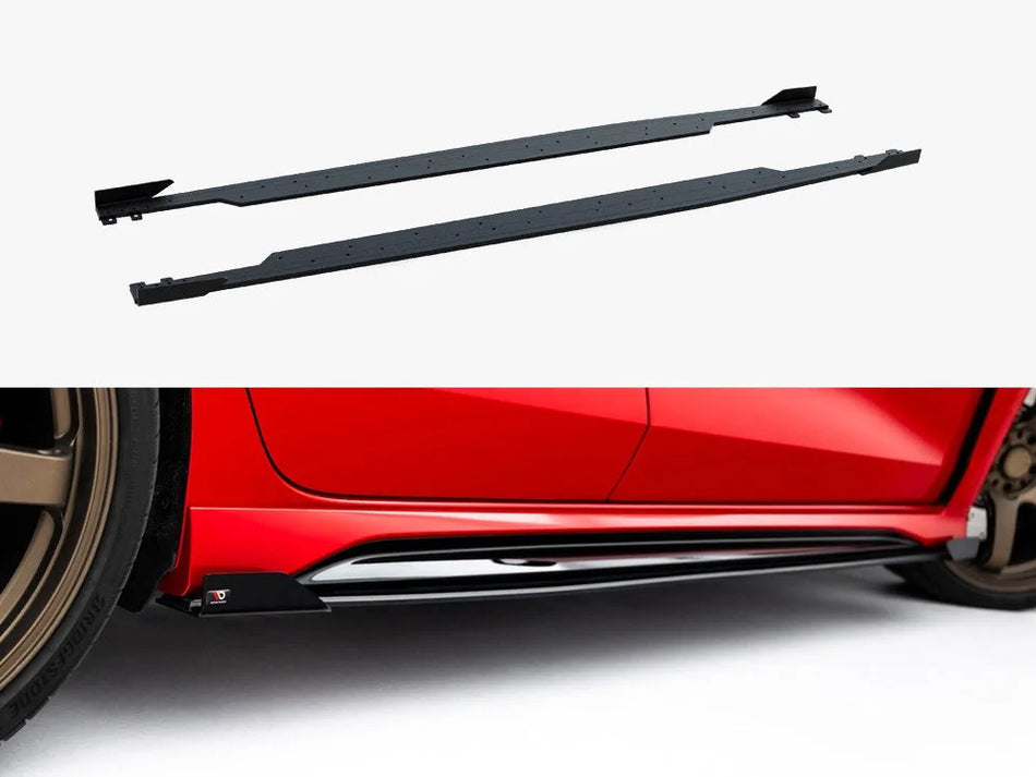 Maxton Street PRO Side Skirt Diffusers + Flaps Audi RS3 Sedan 8Y Facelift