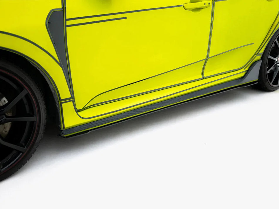 Maxton Racing Side Skirt Diffusers Honda Civic Type-R Mk10 / Mk10 Facelift