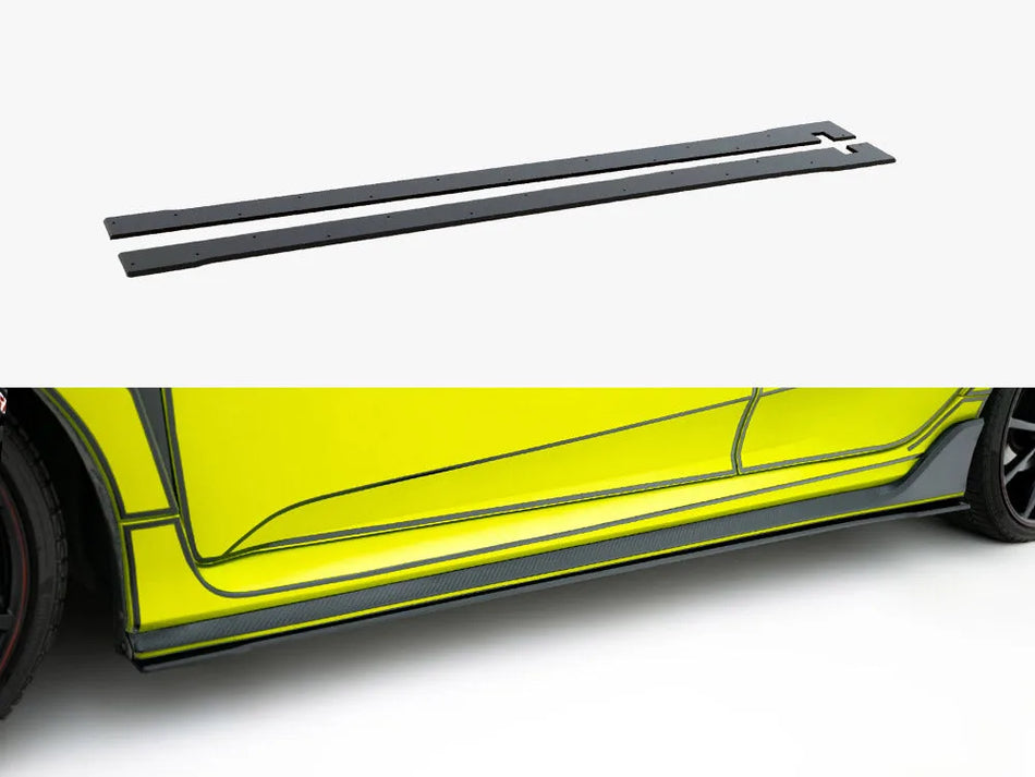 Maxton Street PRO Side Skirt Diffusers V.2 Honda Civic Type-R Mk10 / Mk10 Facelift