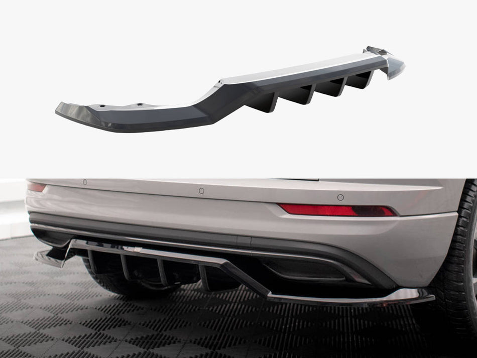 Maxton Rear Splitter (Vertical Bars) Skoda Karoq Sportline Mk1 Facelift