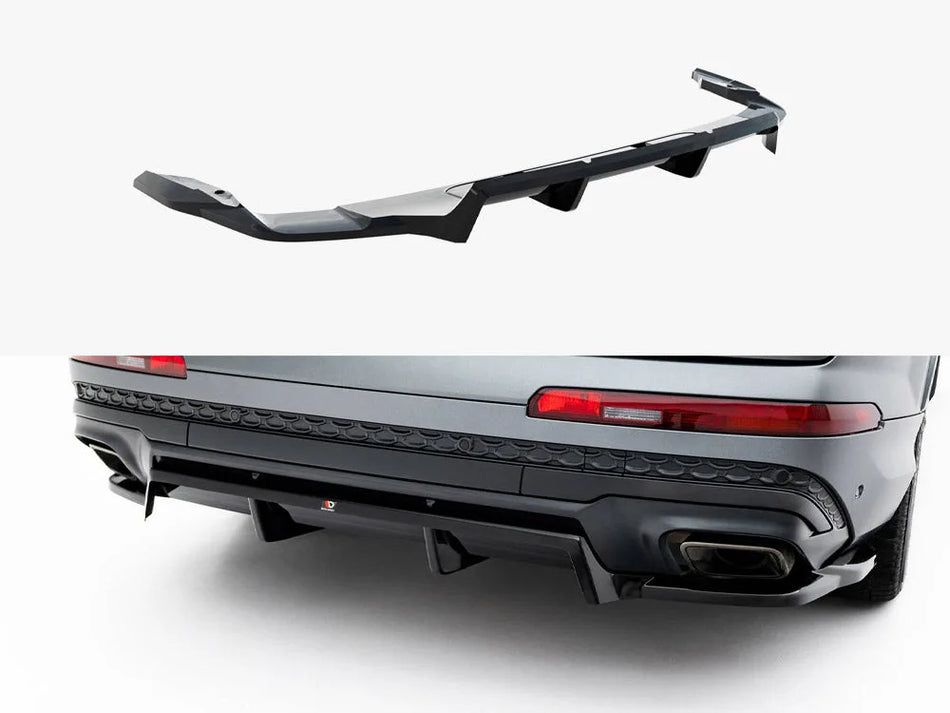 Maxton Rear Splitter (Vertical Bars) Audi Q7 S-Line Mk2 Facelift 2