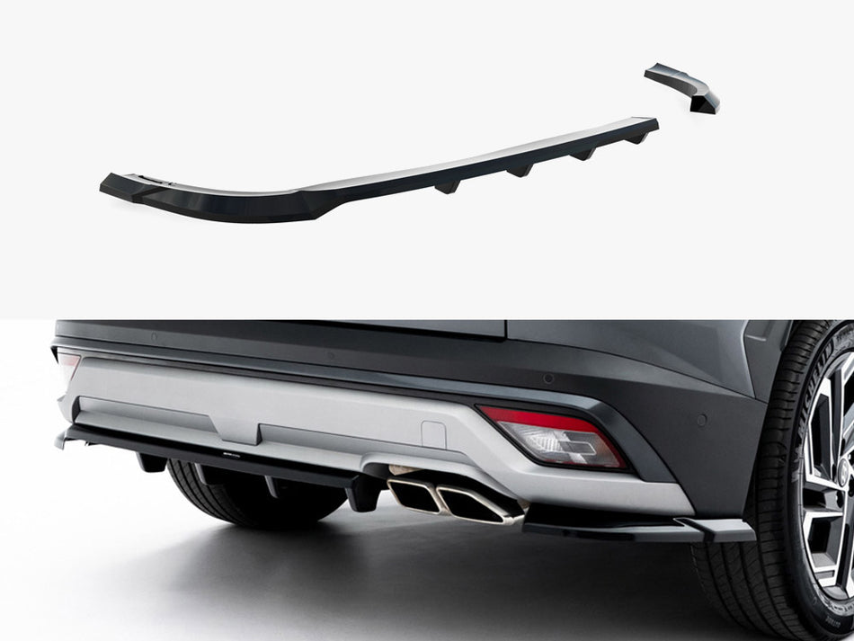 Maxton Rear Splitter (Vertical Bars) Hyundai Tucson Mk4 Facelift