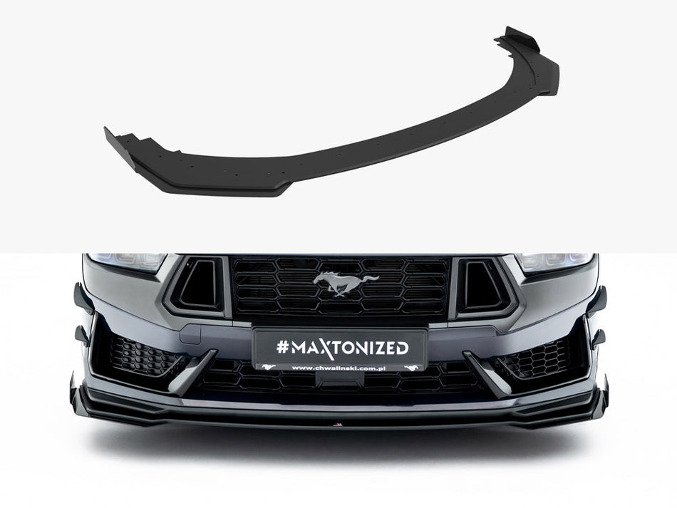 Maxton Street PRO Front Splitter + Flaps Ford Mustang Dark Horse Mk7