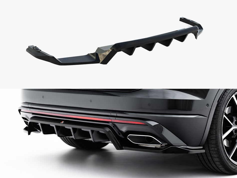 Maxton Rear Splitter (Vertical Bars) Volkswagen Touareg R-Line Mk3 Facelift