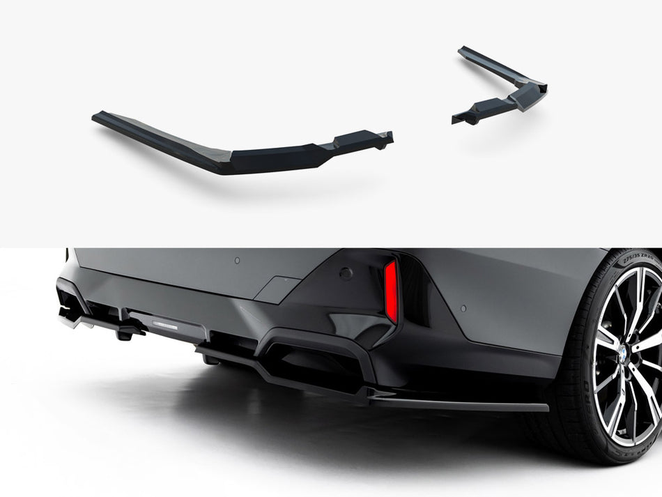 Maxton Rear Splitter (Vertical Bars) V.2 BMW 5 / i5 M-Pack Sedan / Touring G60 / G61