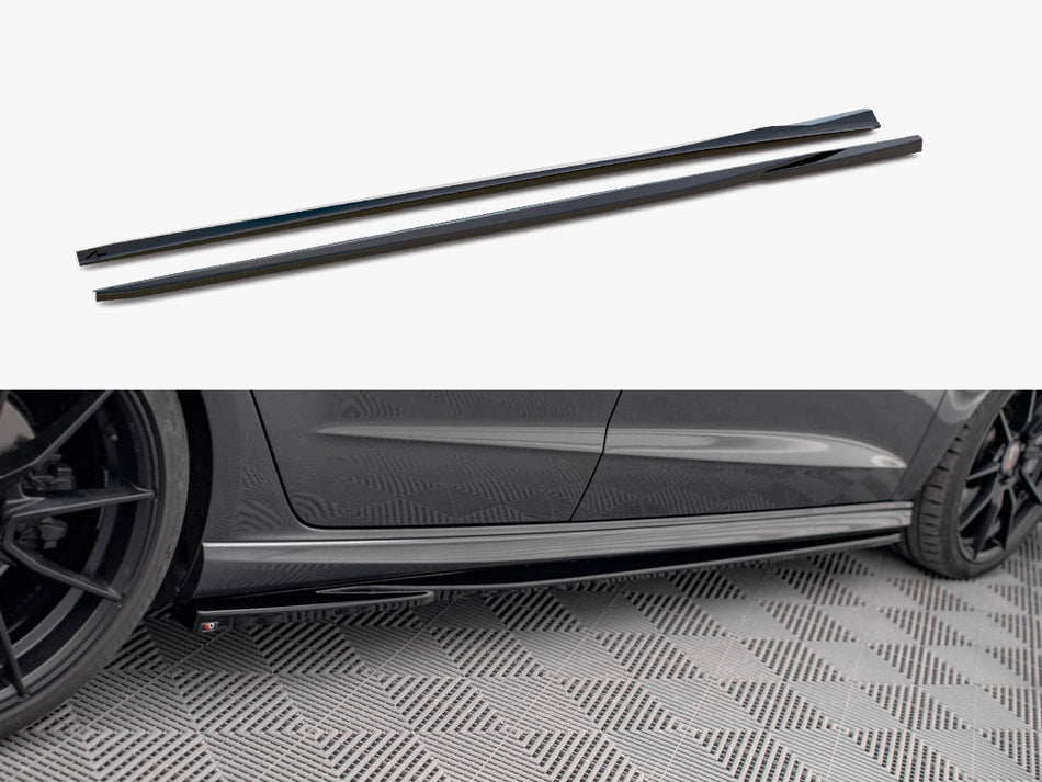 Maxton Side Skirt Diffusers V.2 Audi S3 / A3 S-Line Sportback 8V / 8V Facelift