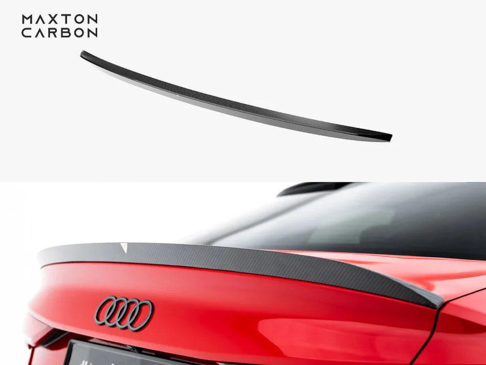 Maxton Prepreg Carbon Fiber Tailgate Spoiler V.2 Audi RS3 / S3 / A3 S-Line / A3 Sedan 8Y Facelift