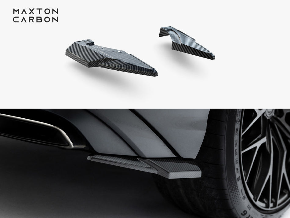 Maxton Prepreg Carbon Fiber Rear Side Splitters Audi Q8 S-Line Mk1 Facelift