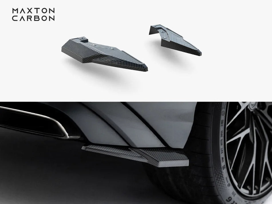 Maxton Prepreg Carbon Fiber Rear Side Splitters Audi Q8 S-Line Mk1 Facelift