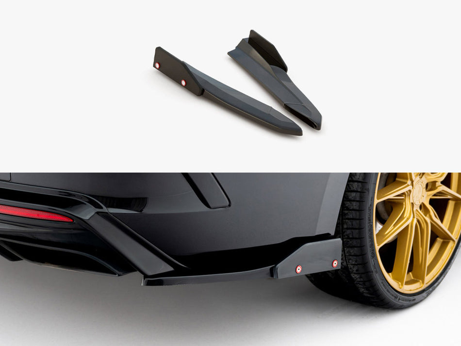 Maxton Rear Side Splitters V.4 + Flaps Skoda Octavia RS Combi / Liftback Mk4 / Mk4 Facelift