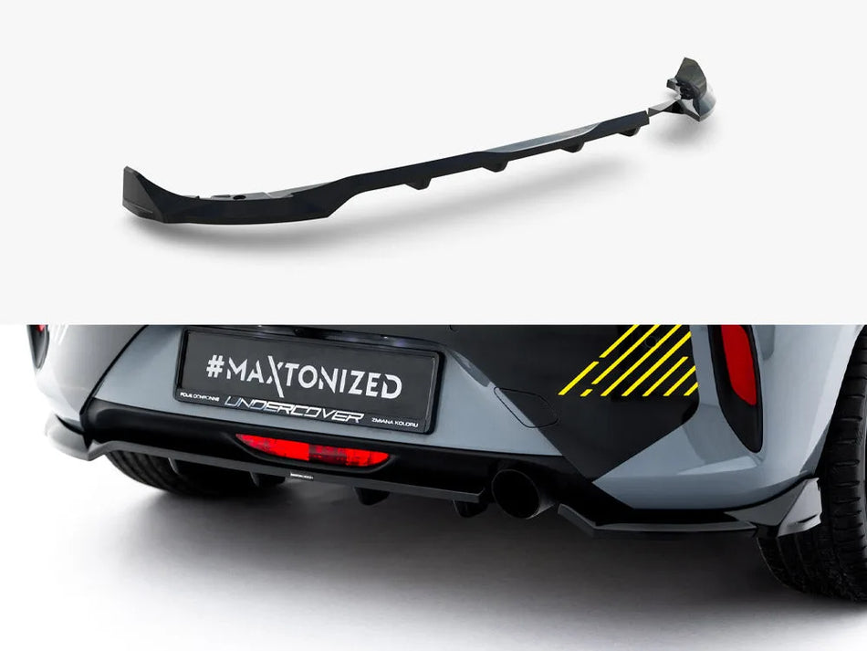 Maxton Rear Splitter (Vertical Bars) Opel Corsa F Facelift (Mk6 Facelift)