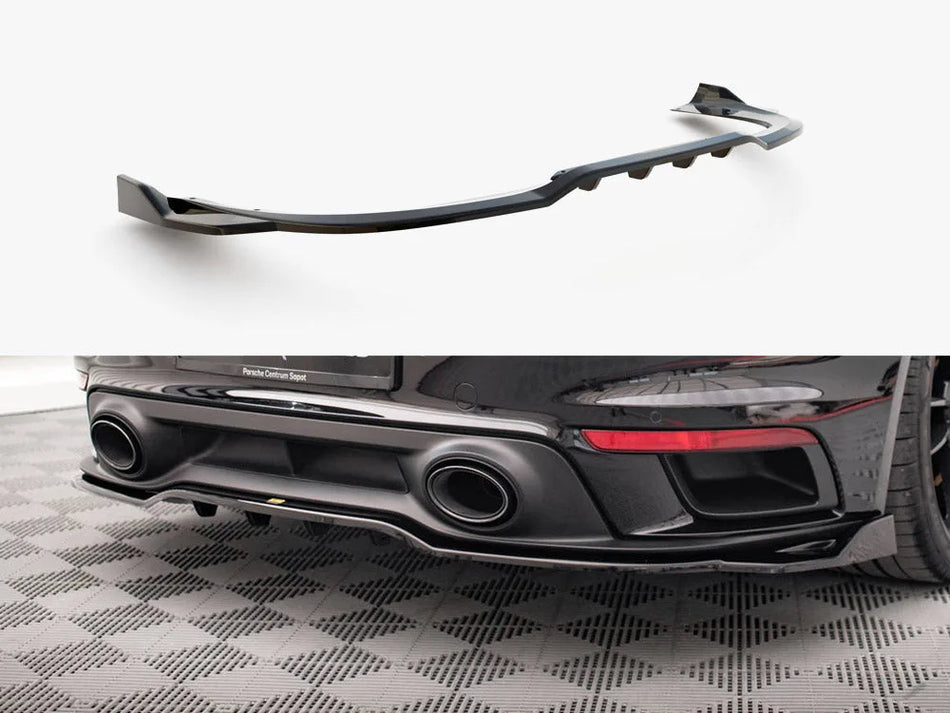 Maxton Rear Splitter (Vertical Bars) Porsche 911 Turbo S 992