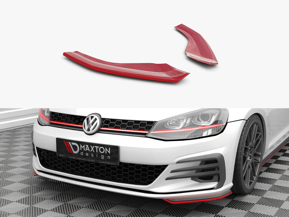 Maxton Front Side Splitters Volkswagen Golf GTI / GTD Mk7 Facelift