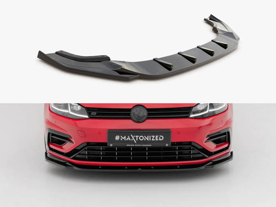 Maxton Front Splitter V.9 Volkswagen Golf R / R-Line Mk7 Facelift