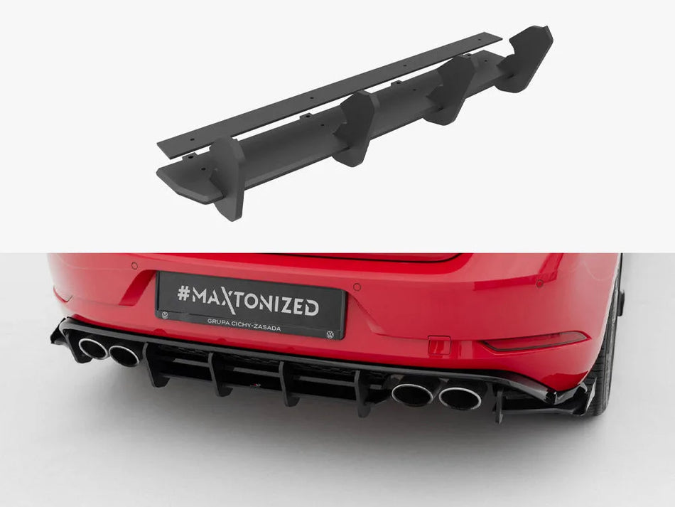 Maxton Street PRO Rear Diffuser Volkswagen Golf R Mk7 Facelift