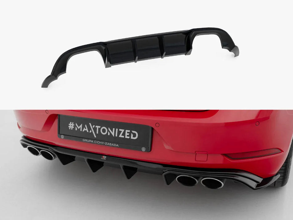 Maxton Rear Valance V.3 Volkswagen Golf R Mk7 Facelift