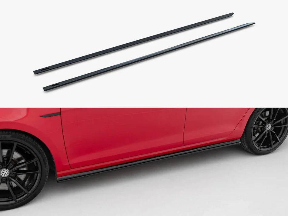 Maxton Side Skirts Diffusers V.2 Volkswagen Golf R / R-Line Mk7 Facelift