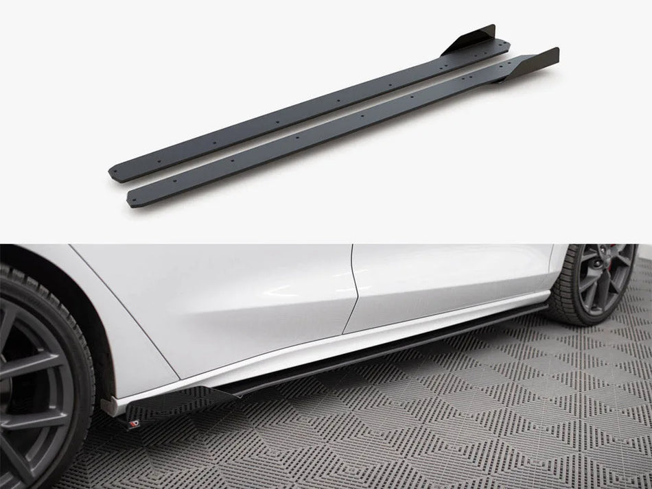 Maxton Street PRO Side Skirt Diffusers + Flaps Ford Focus ST / ST-Line Mk4