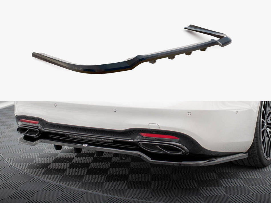Maxton Rear Splitter (Vertical Bars) Mercedes-Benz S AMG-Line W222 Facelift