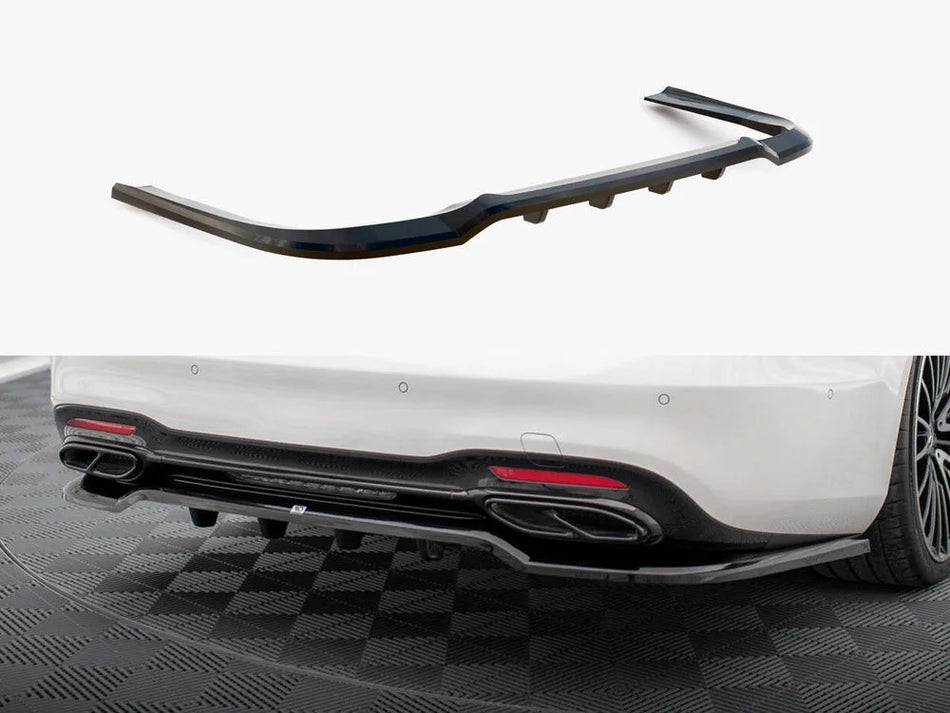 Maxton Rear Splitter (Vertical Bars) Mercedes-Benz S AMG-Line W222 Facelift