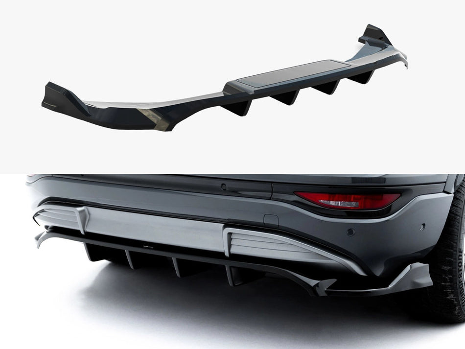 Maxton Rear Splitter (Vertical Bars) Audi Q6 e-tron S-Line / SQ6 e-tron SUV / Sportback Mk1