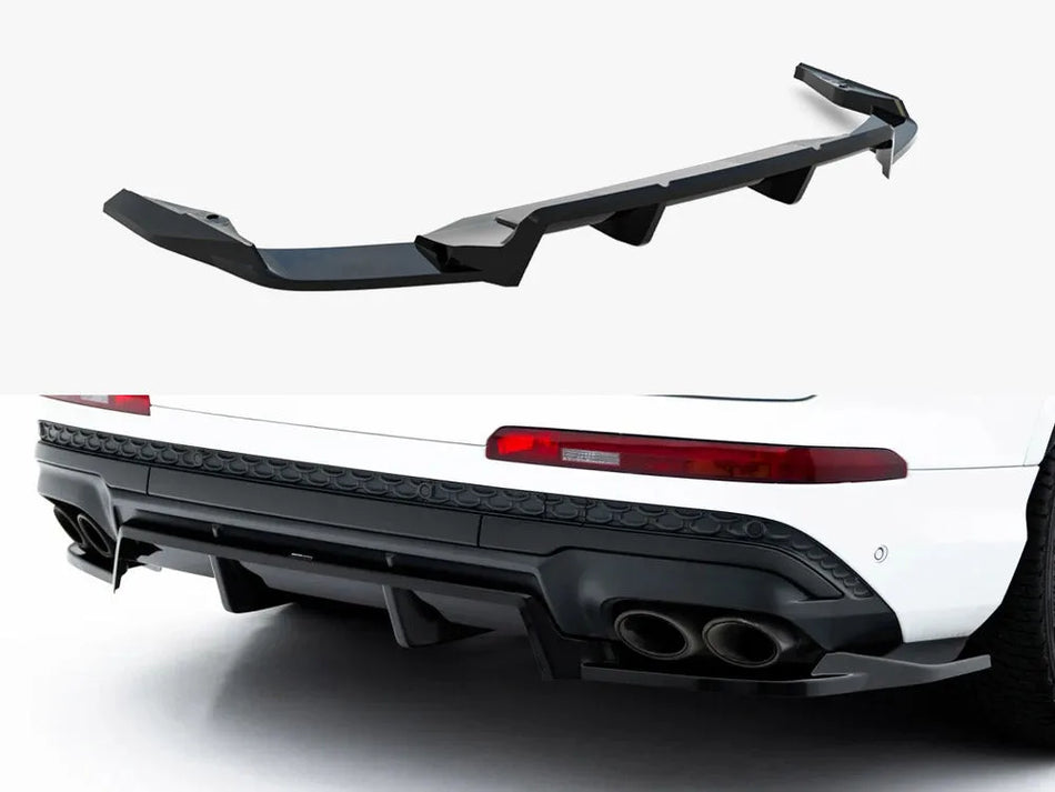 Maxton Rear Splitter (Vertical Bars) Audi SQ7 Mk2 Facelift 2