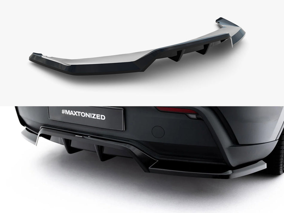 Maxton Rear Splitter (Vertical Bars) Tesla Model Y Premium Mk1 Facelift