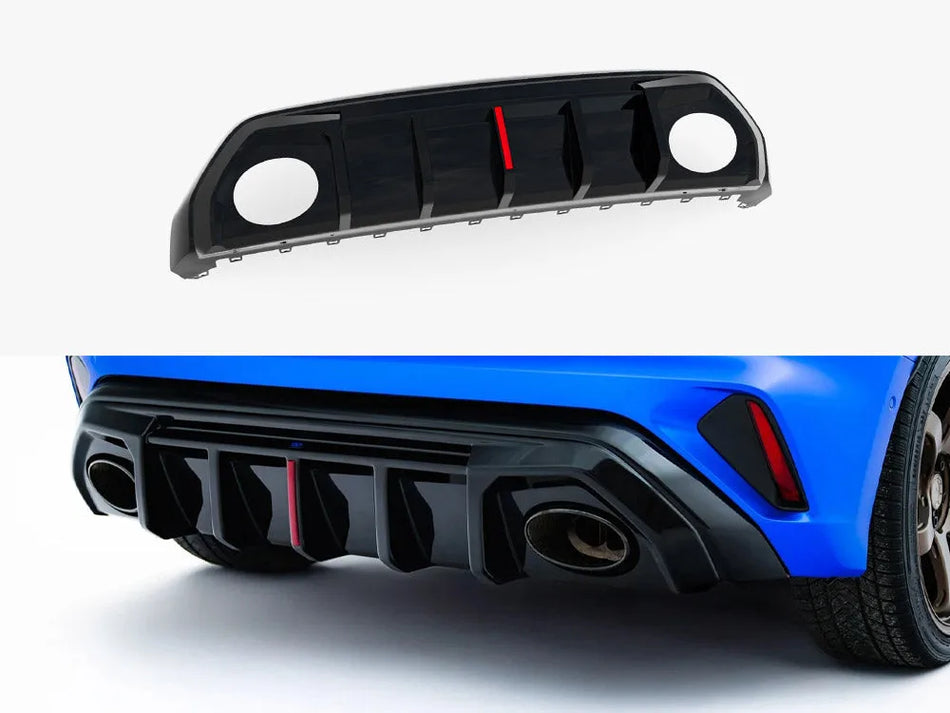 Maxton Rear Valance Audi RS3 8Y Sportback 8Y Facelift (Version with original reflector)