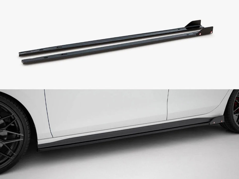Maxton Side Skirts Diffusers V.2 + Flaps Volkswagen Golf GTI / GTE / GTI Clubsport / GTD / R-Line Mk8