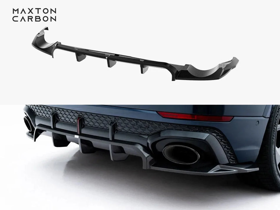 Maxton Prepreg Carbon Fiber Rear Splitter (Vertical Bars) Audi RSQ8 Mk1 Facelift