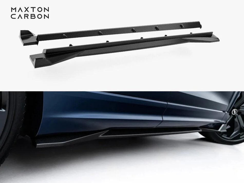 Maxton Prepreg Carbon Fiber Side Skirts Audi RSQ8 Mk1 Facelift