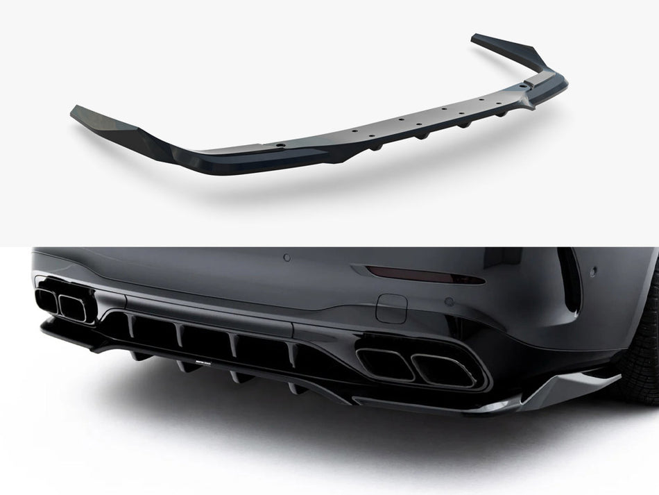 Maxton Rear Splitter (Vertical Bars) Mercedes-AMG C63 Sedan / Estate W206 / S206