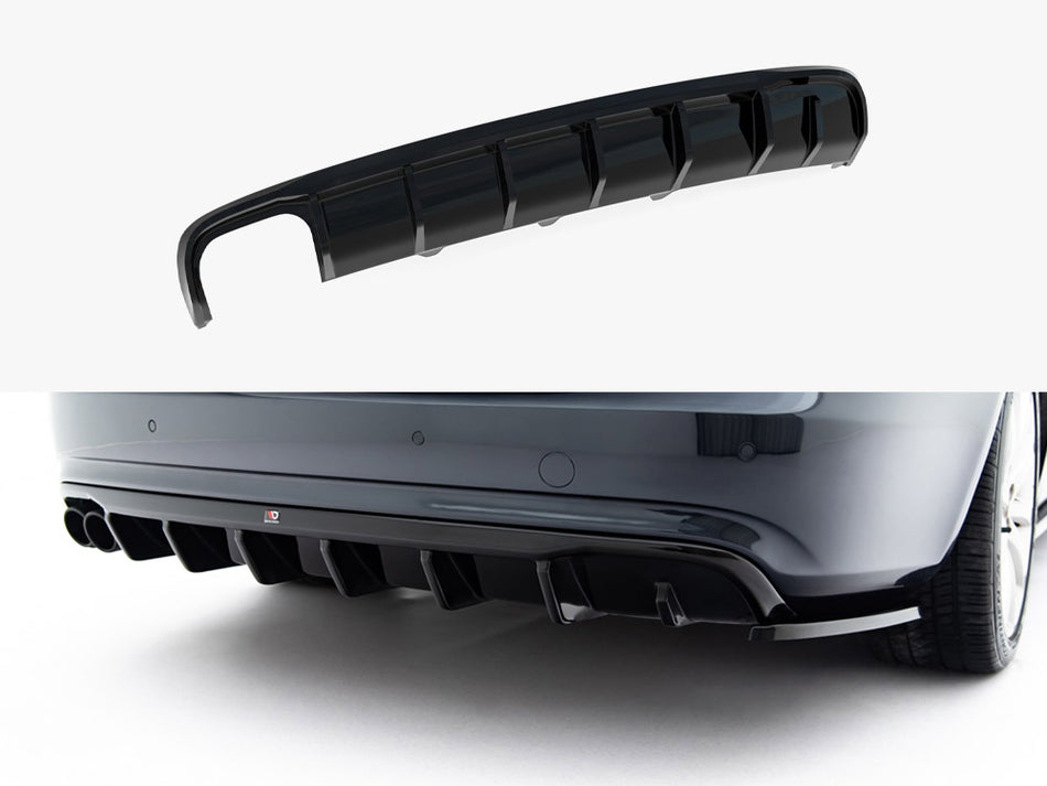 Maxton Rear Valance Audi A4 B8 Facelift (Single side dual exhaust version)