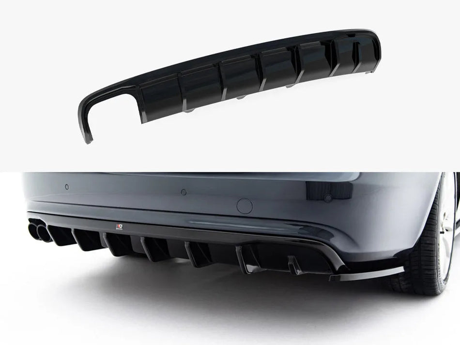 Maxton Rear Valance Audi A4 B8 Facelift (Single side dual exhaust version)