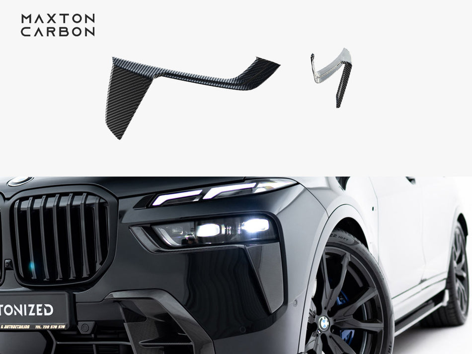 Maxton Prepreg Carbon Front Bumper Air Intakes BMW X7 M-Pack G07 Facelift