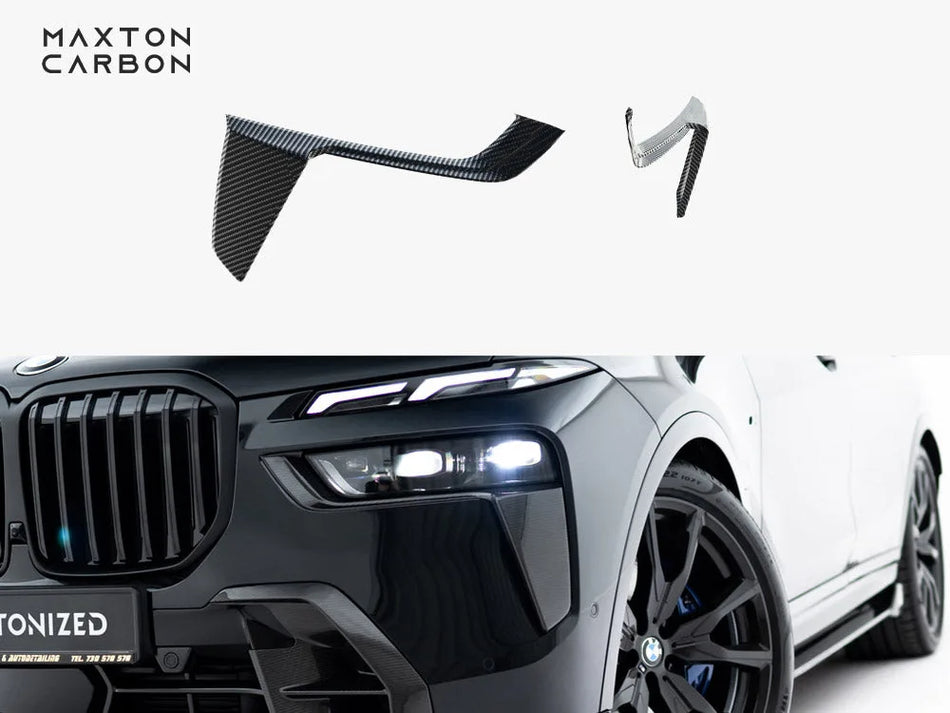 Maxton Prepreg Carbon Front Bumper Air Intakes BMW X7 M-Pack G07 Facelift