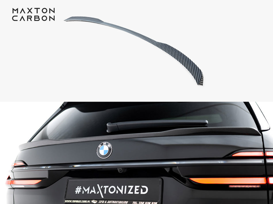 Maxton Prepreg Carbon Fiber Tailgate Spoiler (Lower) BMW X7 M-Pack G07 Facelift