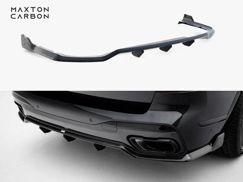 Maxton Prepreg Carbon Fiber Rear Diffuser BMW X7 M-Pack G07 Facelift