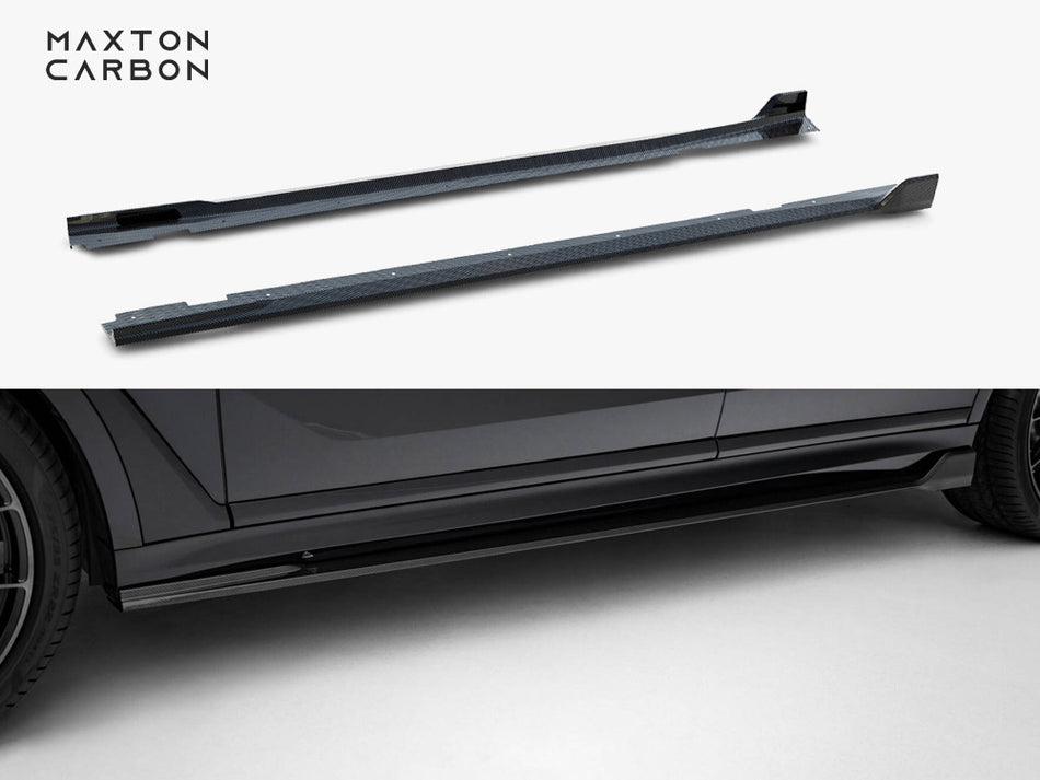 Maxton Prepreg Carbon Fiber Side Skirts BMW X7 M-Pack G07 Facelift