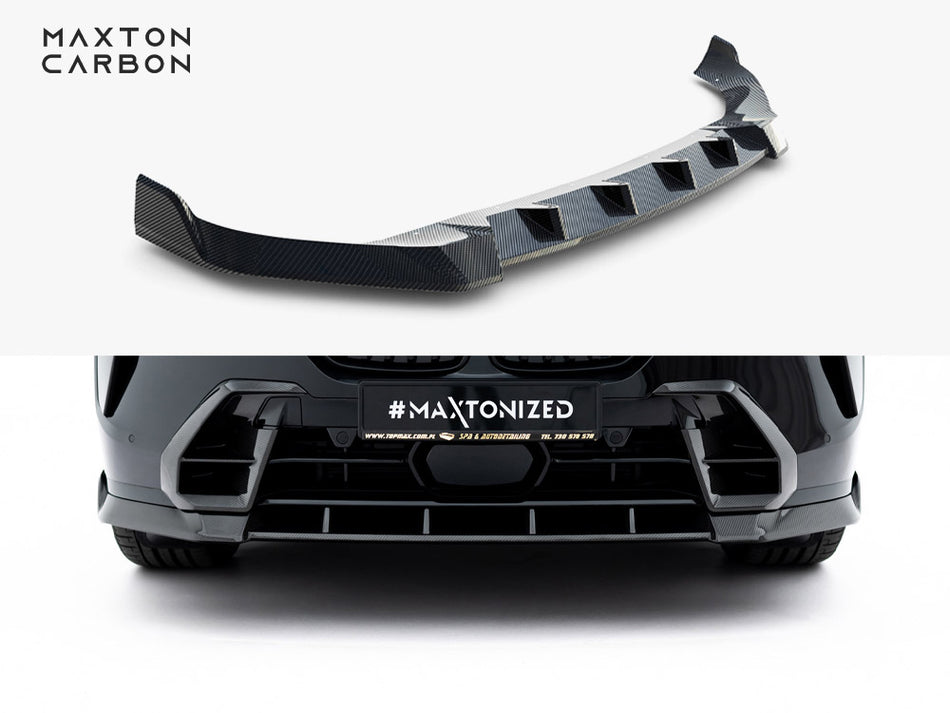 Maxton Prepreg Carbon Fiber Front Splitter BMW X7 M-Pack G07 Facelift