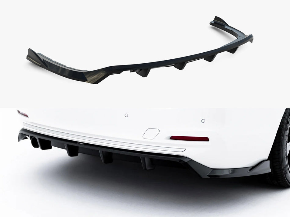 Maxton Rear Splitter (Vertical Bars) BMW 3 Sportline Sedan / Touring F30 / F31