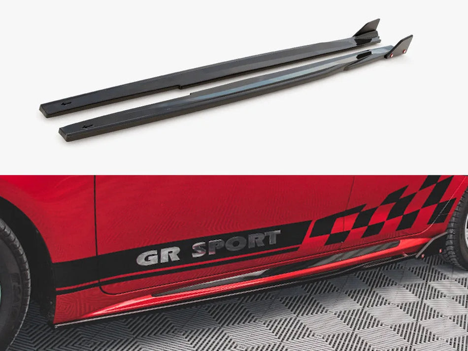 Maxton Side Skirts Diffusers V.1 + Flaps Toyota Corolla GR Sport Hatchback XII
