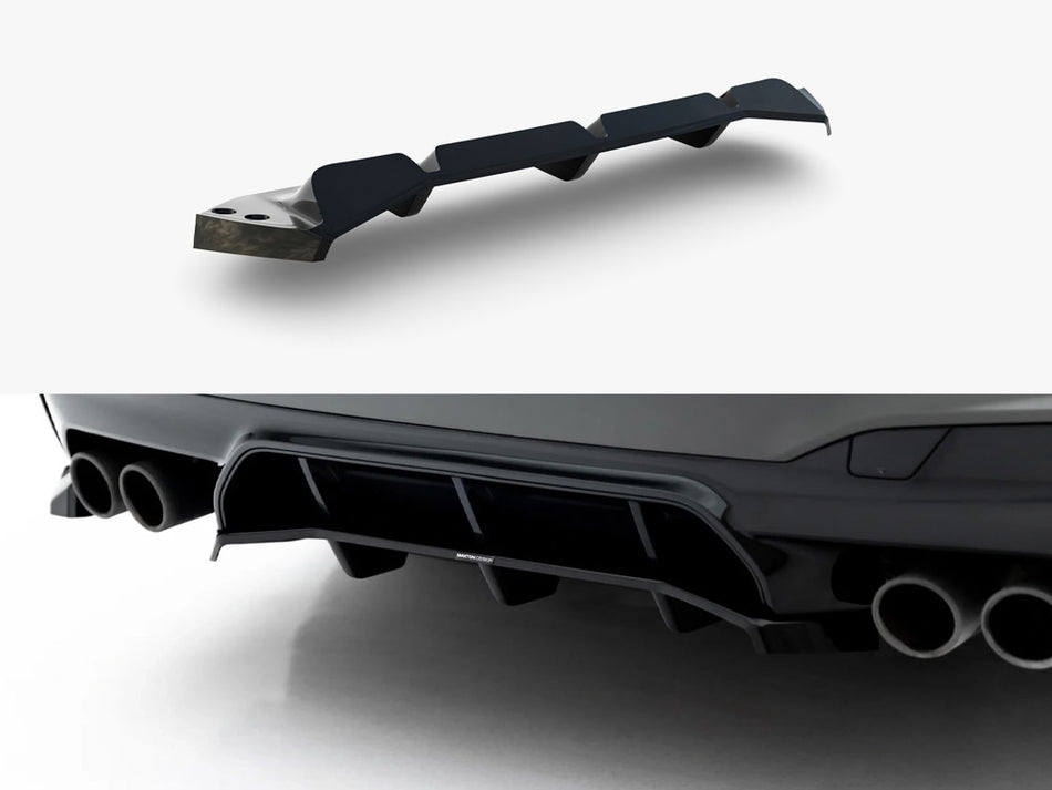 Maxton Rear Splitter (Vertical Bars) BMW M5 F90 / F90 Facelift