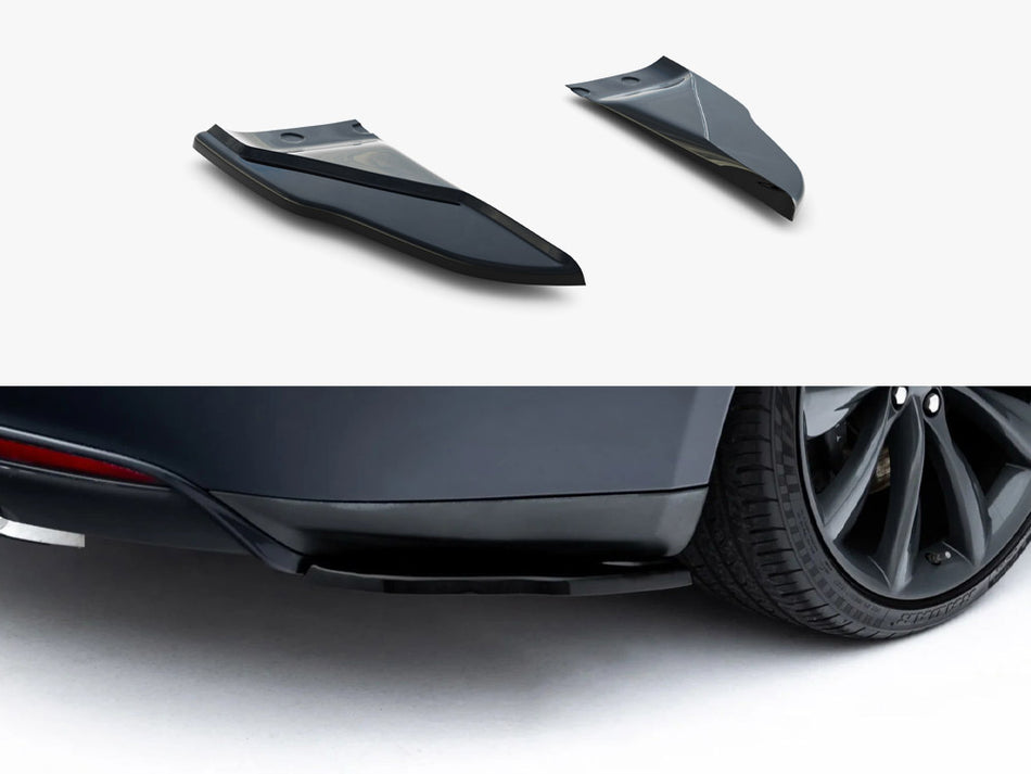Maxton Rear Side Splitters V.2 Tesla Model S Mk1