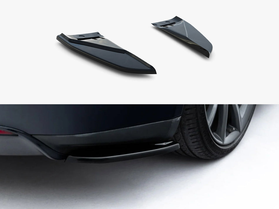 Maxton Rear Side Splitters V.1 Tesla Model S Mk1