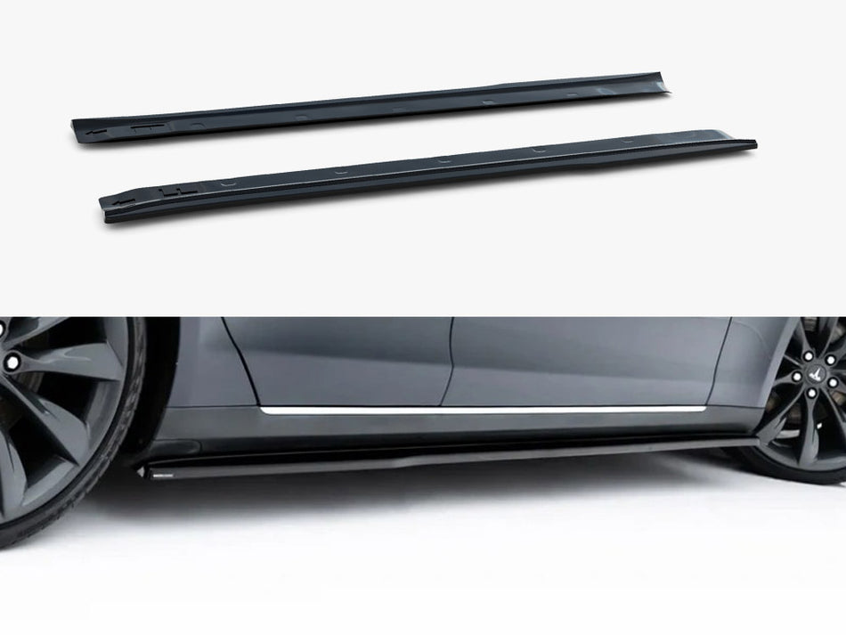 Maxton Side Skirt Diffusers V.2 Tesla Model S Mk1