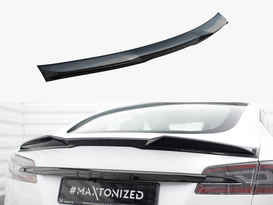 Maxton Spoiler CAP 3D Tesla Model S Plaid Mk1 Facelift