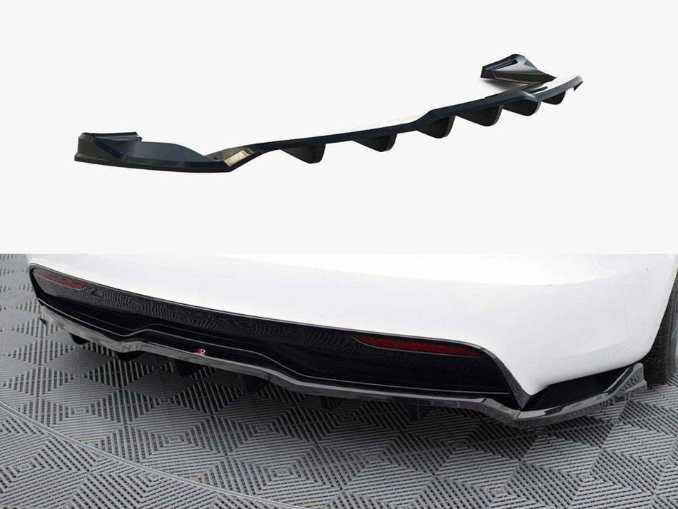 Maxton Rear Splitter (Vertical Bars) V.1 Tesla Model S Plaid Mk1 Facelift