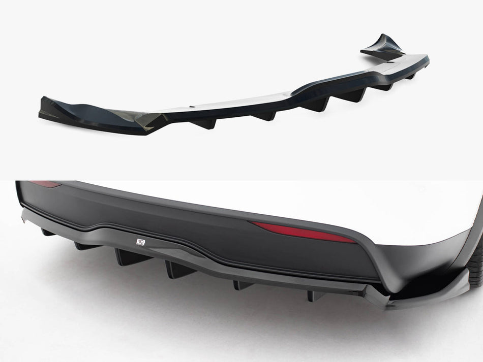Maxton Rear Splitter (Vertical Bars) V.2 Tesla Model X Mk1 Facelift