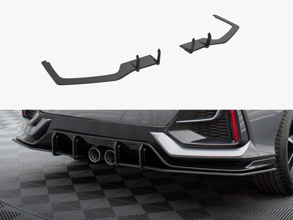 Maxton Street PRO Rear Side Splitters V.1 Honda Civic Sport Mk10 Facelift